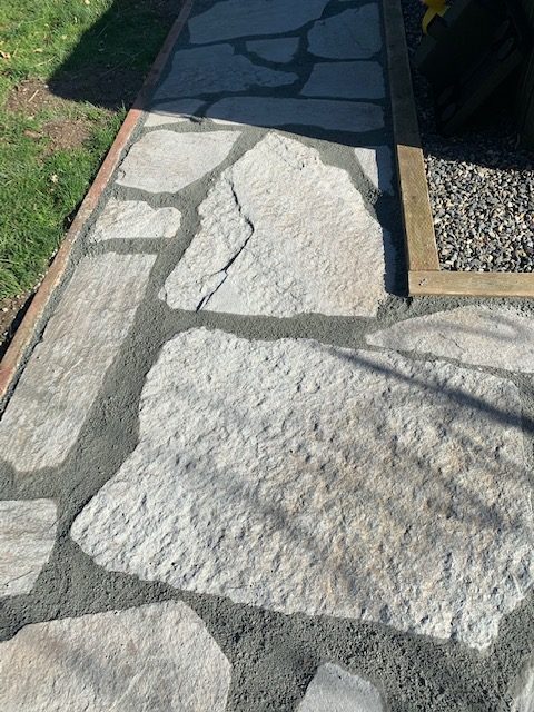What Is The Best Material To Put Between Flagstone First Fruits Landscaping - How To Build A Flagstone Patio With Sand